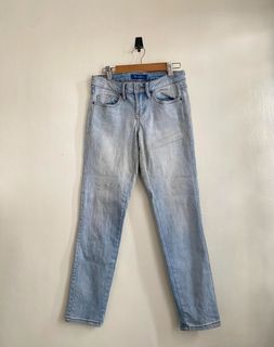 Guess Lightwashed Midwaist Skinny Denim Jeans Maong Pants