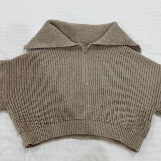 Half zip knitted top