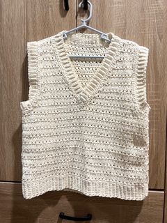 Handmade Crochet Vest White