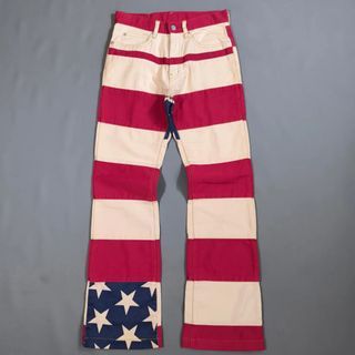 Hysteric glamour kinky USA flag pattern bootcut jeans