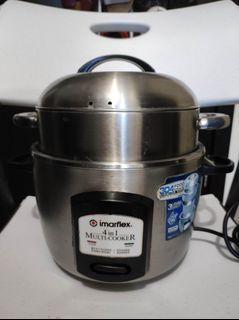 Imarflex 4-in-1 Multi-Cooker Rice Cooker Steamer Stainless Steel Warmer Shabu-Shabu