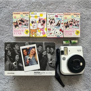 Fujifilm Instax Mini 70 in White with Box, Free Batteries, and Free Film
