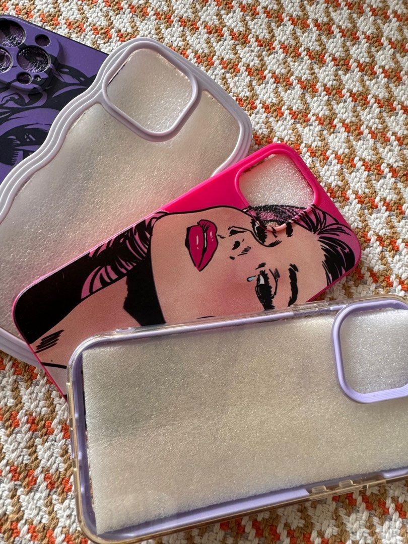 IPhone 13 Pro Max Case Bundle (Category: Cases & Sleeves) located in Manila. Submitted by anguissette (Listing ID 1303792074, Image 3). Description: Includes Kimetsu No Yaiba Shinobu Case, Purple and Pink bundle cases. Very cute and chic 🐈 Condition 9/10 🐈 Shipping Fee shouldered by buyer 🐈 MOP: Gcash, bank transfer 🐈 MOD: Jt&t, LBC or contact which courier is preferred 🐈 Message for more photos ☺️.