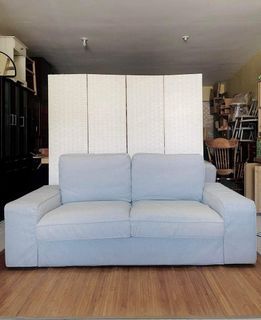 JAPAN SURPLUS FURNITURE IKEA KIVIK 2-3 SEATERS SOFA  FULLY WASHABLE COVER BULKY FOAM  FG024  SIZE 55-74L x 31-35W x 16H in inches  19"SANDALAN HEIGHT 34.5"ARM REST  (AS-IS ITEM) IN GOOD CONDITION