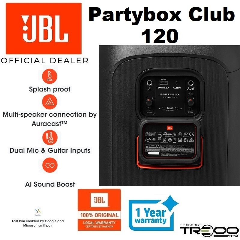 [Official]($20 Cashback!) JBL Partybox Club 120 Wireless Bluetooth Portable Speaker63213353675650112