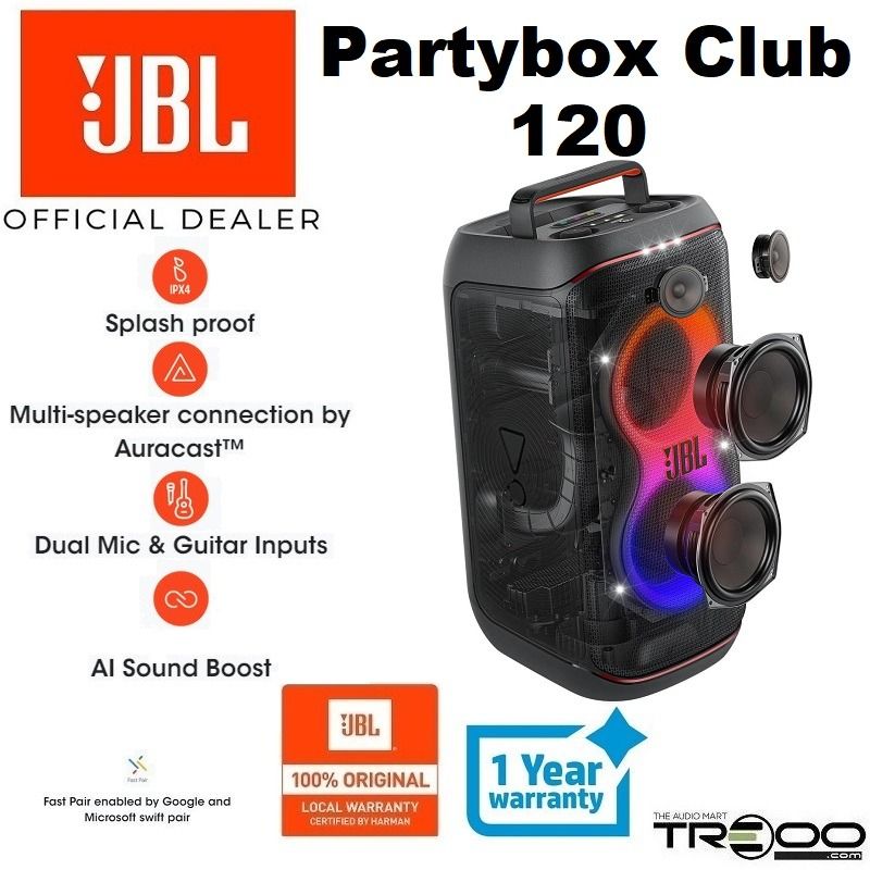 [Official]($20 Cashback!) JBL Partybox Club 120 Wireless Bluetooth Portable Speaker63213353675650114