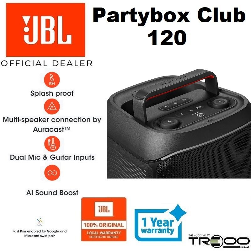 [Official]($20 Cashback!) JBL Partybox Club 120 Wireless Bluetooth Portable Speaker63213353675650111