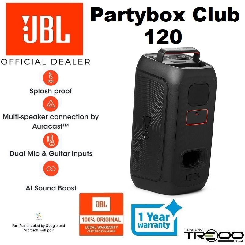 [Official]($20 Cashback!) JBL Partybox Club 120 Wireless Bluetooth Portable Speaker63213353675650113