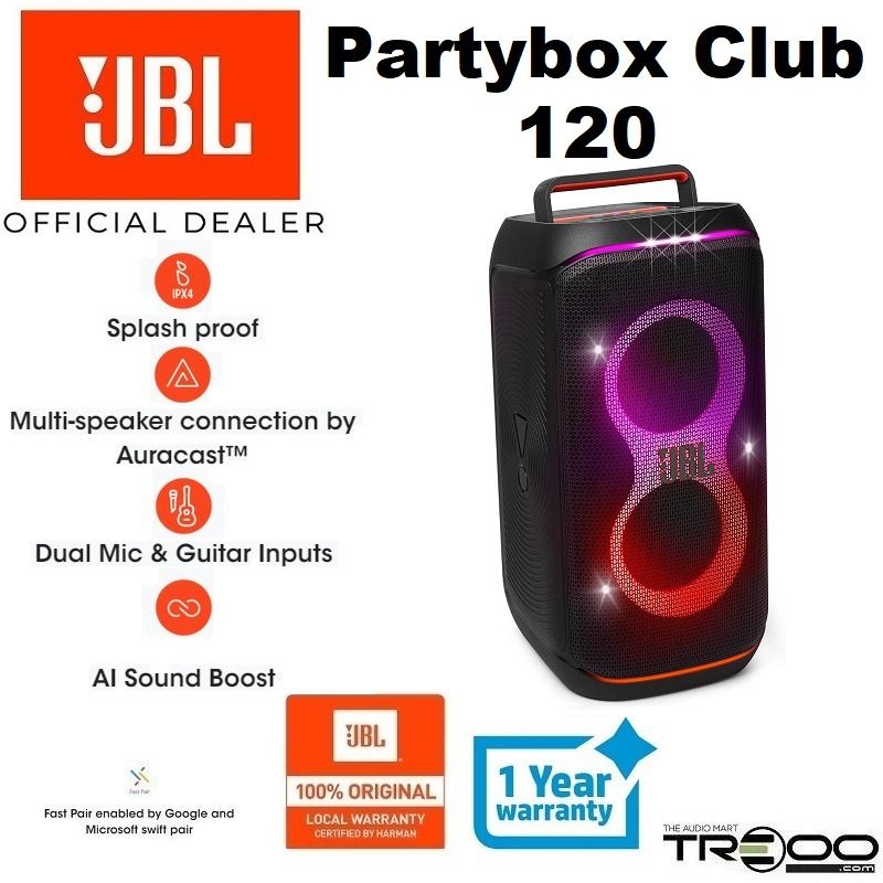 [Official]($20 Cashback!) JBL Partybox Club 120 Wireless Bluetooth Portable Speaker63213353675650119
