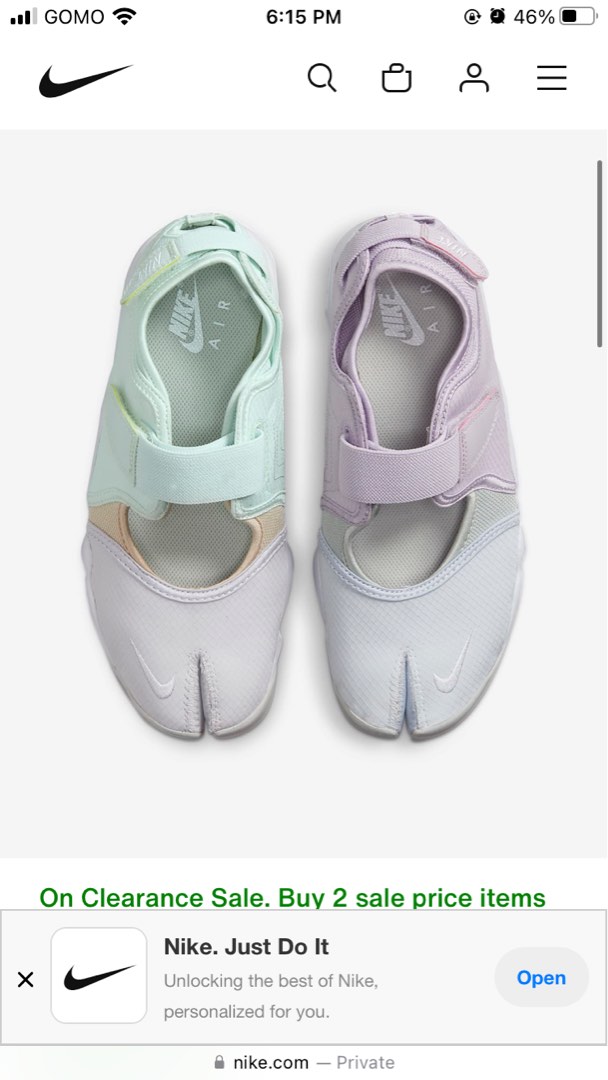 [LAST PRICE] Nike Air Rift (Box Discarded), Women's Fashion, Footwear ...