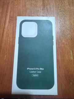Lightly Used iPhone 13 Pro Max Case Leather Green Apple Brand