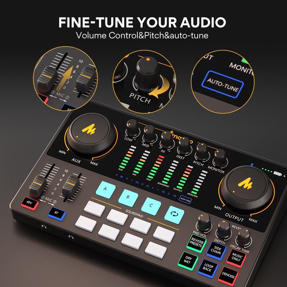 Maono AME2 Professional Sound Card Set Maonocaster Studio Audio ...