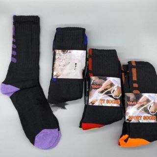 Men Black Long Socks • 3PAIRS Sports Socks Elite • Basketball Socks