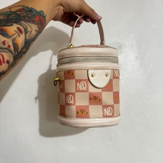 MQ Pink Checkered Bucket Bag