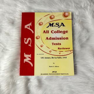 MSA All College Admission Tests Reviewer (UP, Ateneo, De La Salle, UST) 2019