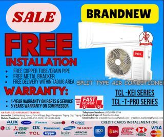 NEW TCL AIRCONDITIONER / AIRCON SUPPLY