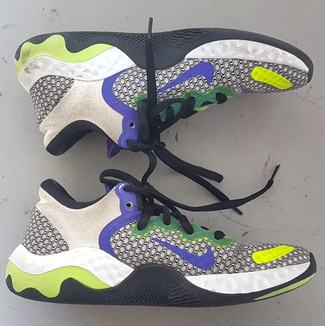 Nike Renew Elevate 2 White Volt Indigo Shoes US 9 UK 8 EU 42.5 CM 27 Nike Basketball Sneakers Original Designer Footwear Cult Favourite