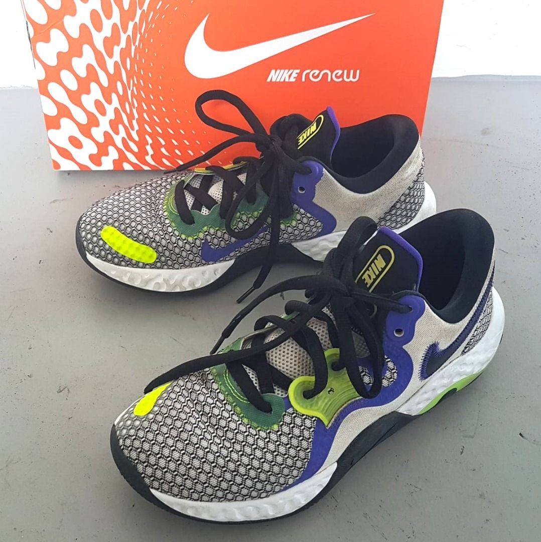 Nike Renew Elevate 2 White Volt Indigo Shoes US 9 UK 8 EU 42.5 CM 27