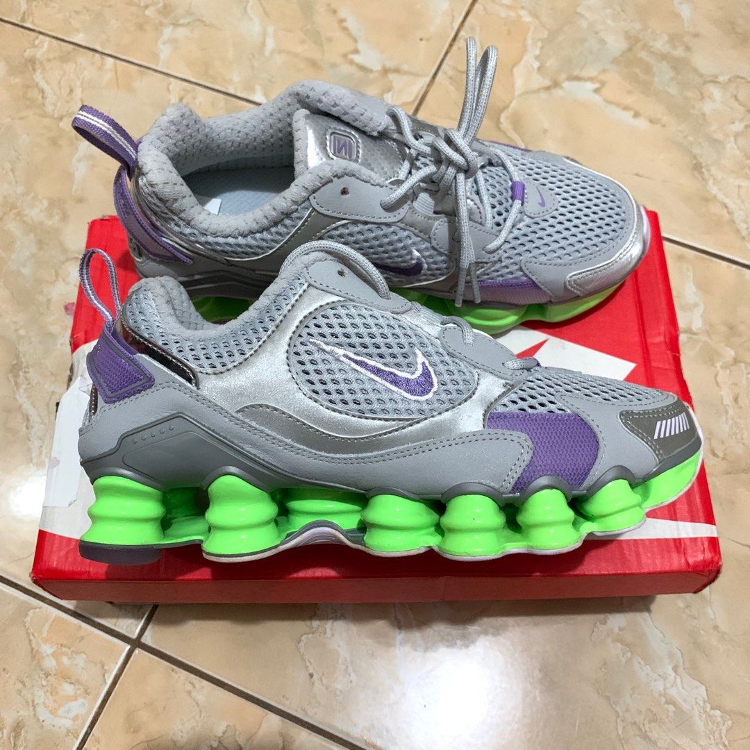 Nike Shox TL Nova SP Grey Neon, Fesyen Wanita, Sepatu di Carousell