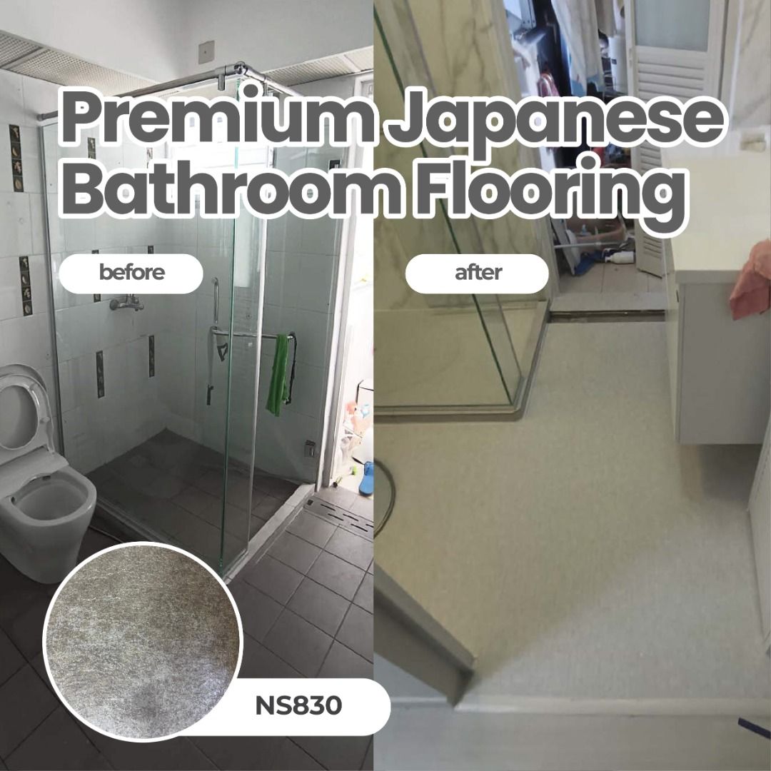 NS830 Japanese Bathroom Flooring Non Slippery DIY Home Decoration (per