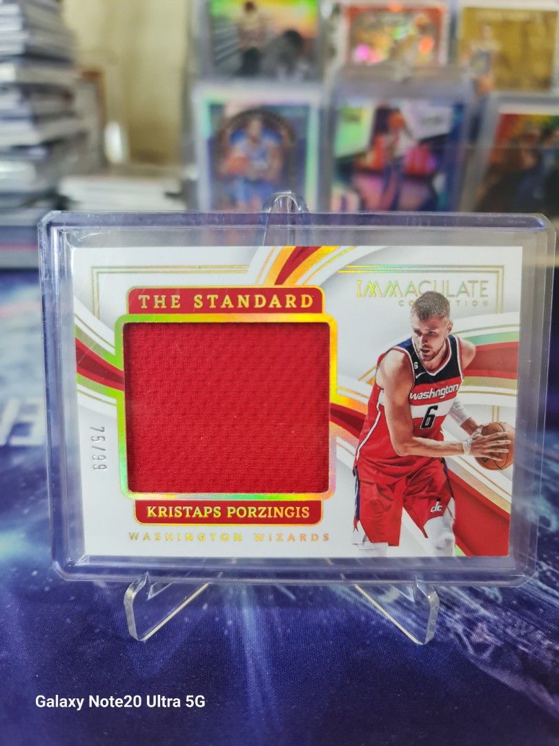 PANINI NBA CARD 22-23 IMMACULATE KRISTAPS PORGINZIS JERSEY 75/99 