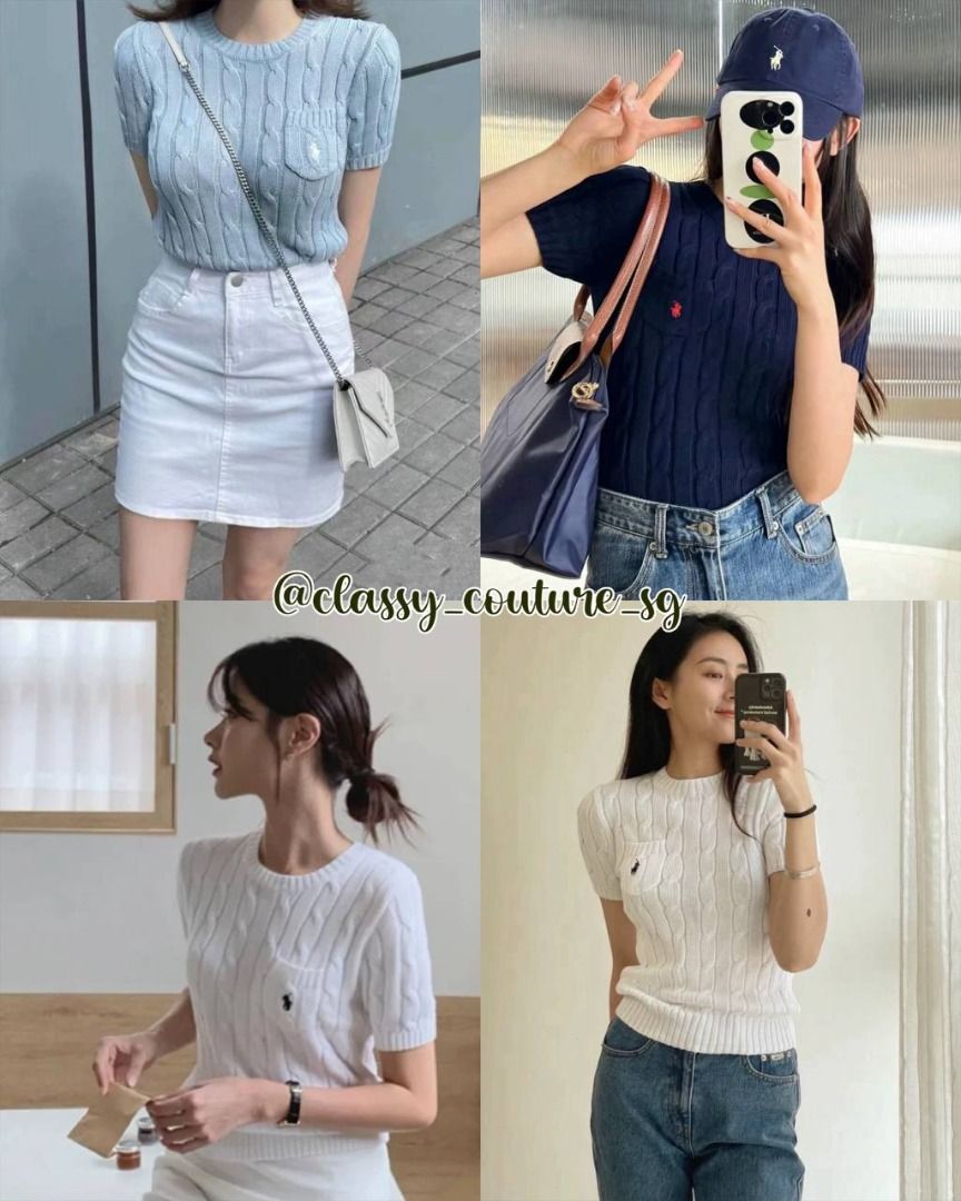 Ralph lauren short sleeve sweater top