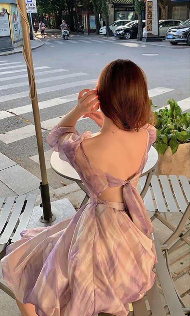 PASTEL PURPLE PINK WRAP DRESS Women s Fashion Dresses Sets Dresses on Carousell