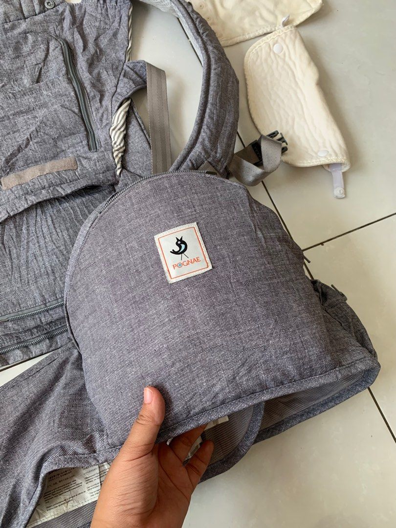 Pognae no 5 plus HARGA BARU 5jutaan GENDONGAN SULTAN 9 POSISI DENIM GREY HIPSEAT ONLY TO 20kg HADAP IBU HADAP DEPAN Not Ergo Baby