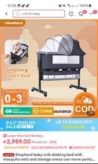 Portable Crib with Mattress and Mosquito net