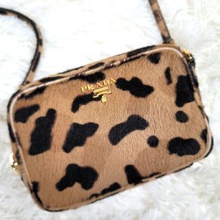 PRADA 2way shoulder bag Harako leopard gold hardware