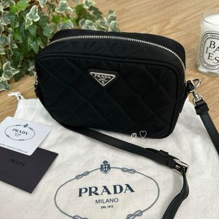 PRADA Quilted Nylon Mini Shoulder Bag Crossbody Pochette