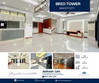 📣PRICE DROP!🚨Fully furnished Double unit 4 bedroom Penthouse Condo for Sale in Makati City, Brio Tower