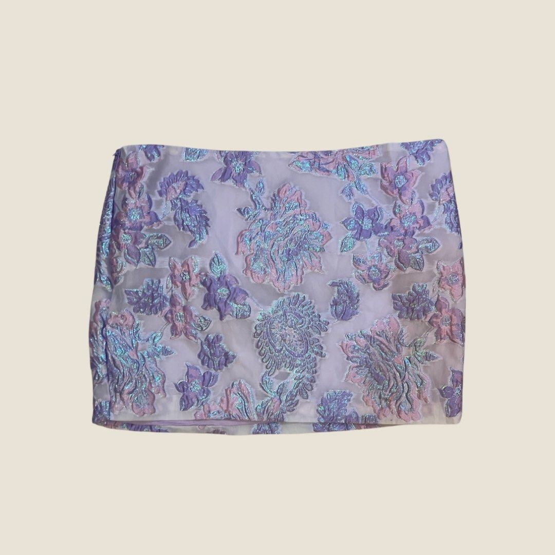 Purple holographic skirt best sale