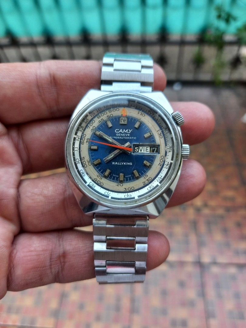 Montre Vintage Camy Geneve Super Automatic Montego Crystal 6 - Années 70 - Suisse - Neuf Avec Étiquettes