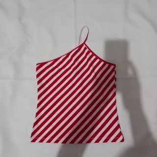 Red Stripes Backless Top