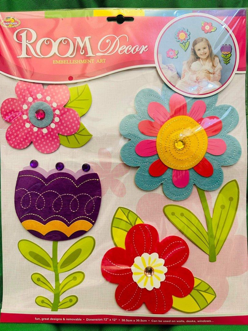 ROOM decors sticker (Category: Craft Supplies & Tools) located in Mandaluyong City. Submitted by kidssection_2891 (Listing ID 1303835311, Image 2). Description: Clean packaging Price per piece Smooth edges Premium quality Brand origin: UAE Actual photo posted ON hand ready to ship.