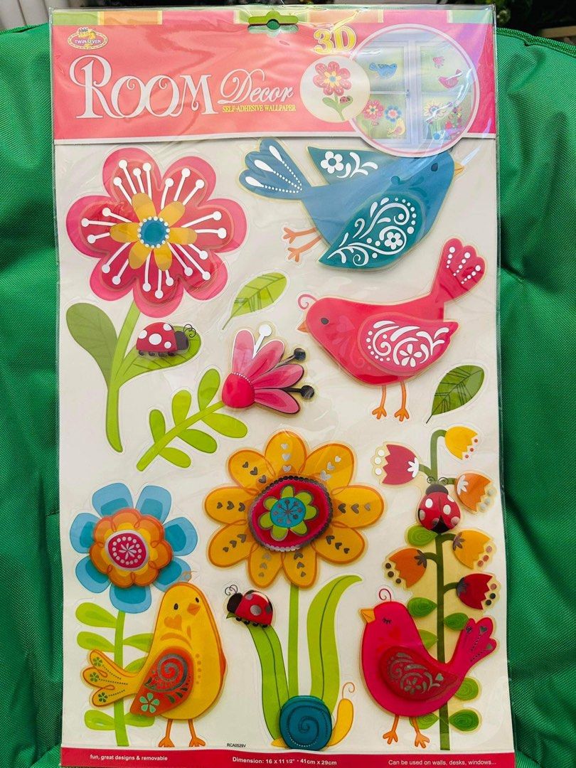 ROOM decors sticker (Category: Craft Supplies & Tools) located in Mandaluyong City. Submitted by kidssection_2891 (Listing ID 1303835311, Image 1). Description: Clean packaging Price per piece Smooth edges Premium quality Brand origin: UAE Actual photo posted ON hand ready to ship.