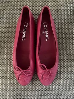 SALE! Authentic Chanel Ballerina Flats Pink Sz EU 38.5