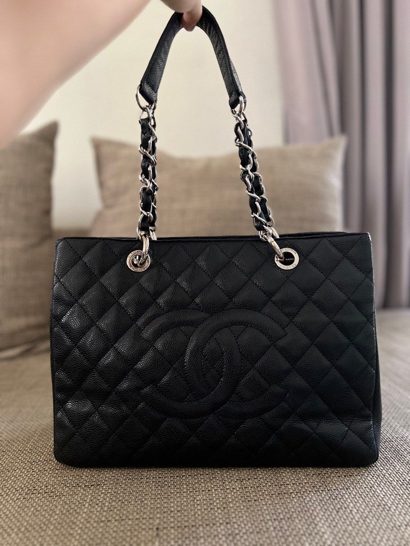 SALE Authentic Chanel Grand Shopping Tote GST Caviar Black with Silver hardware Luxury Bags Wallets on Carousell