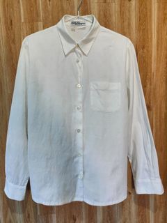 Salvatore Ferragamo Vintage Cotton Longsleeve Shirt M-L