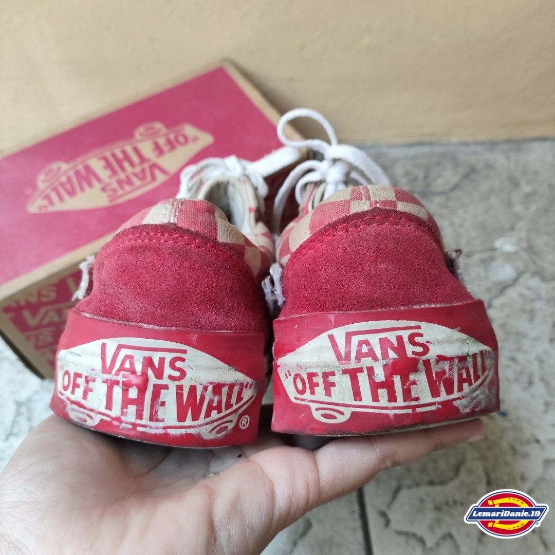 Red Checkered Checkered Vans Laced Red And White Checkered Vans