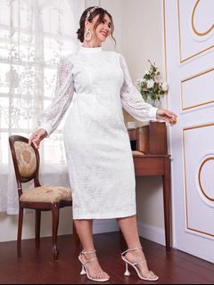 Shein White Plus-size  Dress 1XL