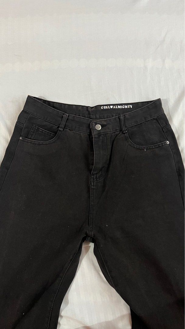 Size 30-31 Black Straight Classic Jeans (Category: Jeans) located in Tanauan. Submitted by declutterwithshai (Listing ID 1303759842, Image 3). Description: • size 30-31 • brand new • girl almighty brand • straight baggy cut jeans .