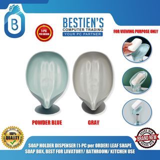 SOAP HOLDER DISPENSER (1-PC per ORDER) LEAF SHAPE SOAP BOX, BEST FOR LAVATORY/ BATHROOM/ KITCHEN USE