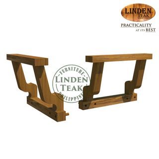 Solid Teak Wood Add-On FP Arms for FP Slot Chair