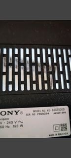 Sony TV 65 inch for parts out  only
