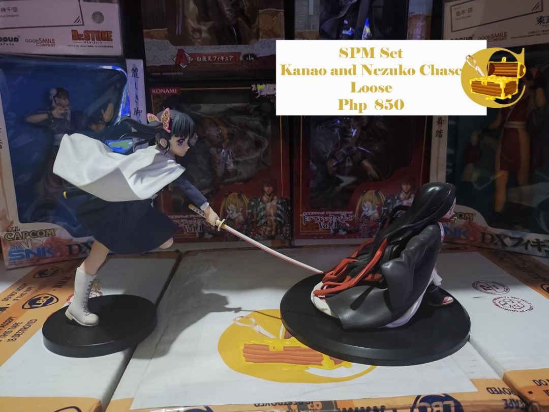 SPM Kanao and Nezuko Chase Set (Category: Figurines & Statues) located in Taytay. Submitted by ejmanalas22576 (Listing ID 1303876167, Image 3). Description: SPM Kanao and Nezuko Chase Set Loose No issues Deliveries and shipping fees are covered by the buyer. PM for other inquiries. Location: Taytay, Rizal MOP: Gcash / BDO / Paymaya MOD: LBC / JnT/ Lalamove.
