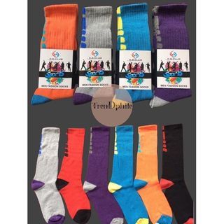 Sports Plain Colored Socks• 3PAIRS Elite Basketball Socks