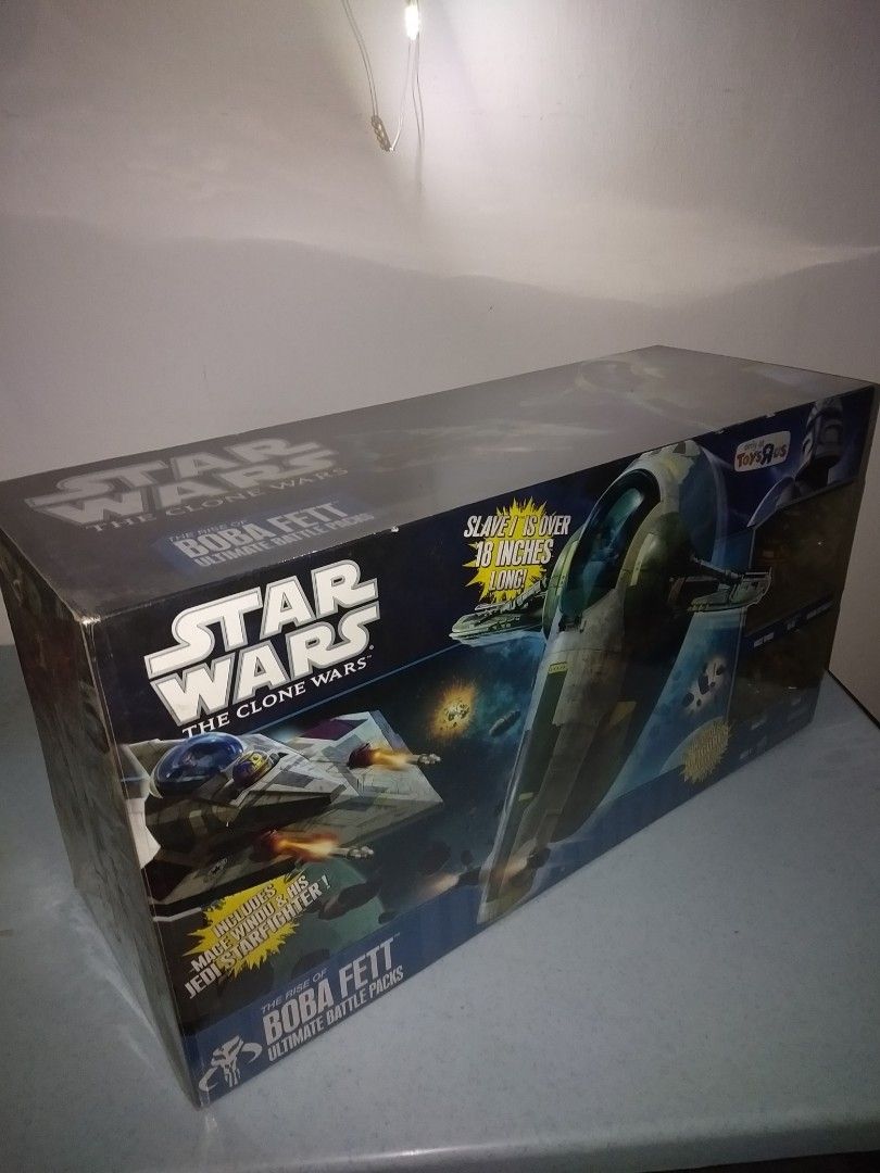 TRU Exclusive Star Wars The Rise Of Boba Fett Slave 1 Jedi StarFighter Ultimate Battle Pack 2010 Clone Wars SUPER RARE brand new sealed with wrap