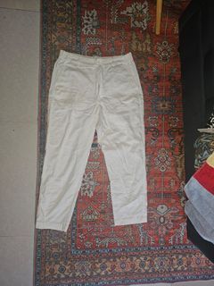 Uniqlo White Linen Cloth Pants XL